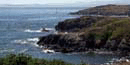 Cove with ship in background. Cove with ship in background.